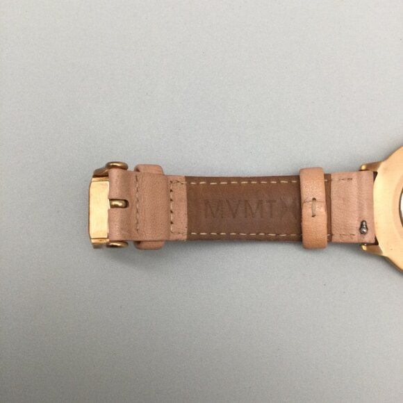 MVMT Rodeo Boulevard Watch Women 38mm Rose Gold Tone Leather Band New Battery main image 11